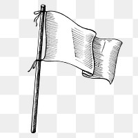 Hand drawn white flag design element