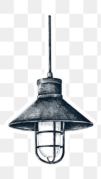 Hand drawn retro light bulb sticker design element
