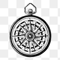 Hand drawn classic compass design element