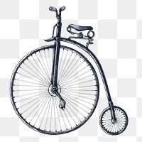 Hand drawn penny farthing bicycle design element