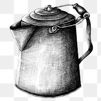 Hand drawn retro kettle design element