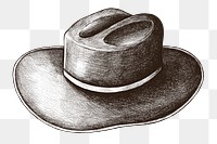 Hand drawn western hat design element