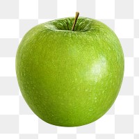 Green apple png fruit sticker, granny smith on transparent background