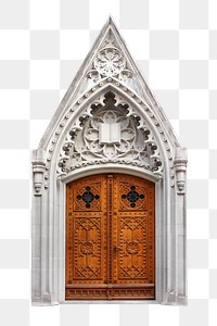 Gothic door png clipart, church exterior design