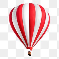 Png hot air balloon sticker, travel image on transparent background