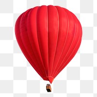 Png hot air balloon sticker, travel image on transparent background