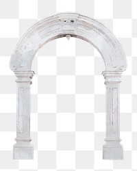 Watercolor arch pillar png clipart, Roman exterior illustration