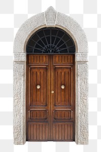 Wooden door png clipart, barrel vault entrance