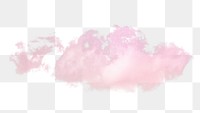 PNG pink cumulus cloud sticker, transparent background