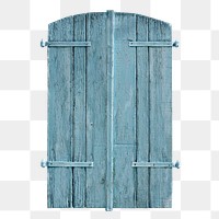 Rustic battened door png clipart, blue architecture design