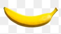 Organic banana png clipart, yellow fruit on transparent background 