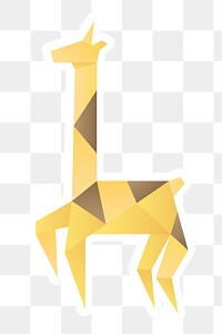 Giraffe paper craft sticker animal png cut out