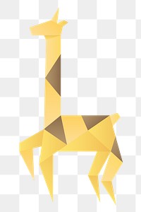 Giraffe paper craft png polygon cut out