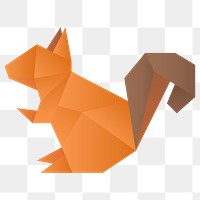 Squirrel paper craft animal png cut out