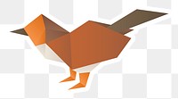 Origami sparrow paper craft png cut out