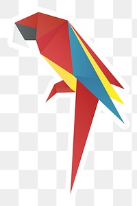Parrot paper craft png polygon cut out