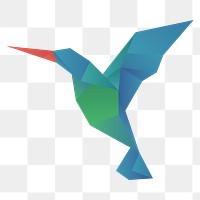 Hummingbird paper craft png side view