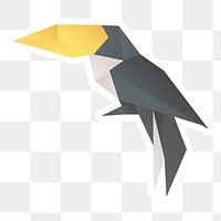 Sticker paper craft toucan png cut out