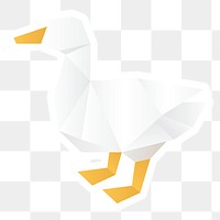 Colorful duck origami craft png cut out
