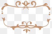 Luxurious ornaments bronze png flourish frame