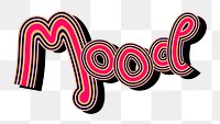 Mood funky word illustration png 3D