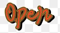 Png Open red and black 3D funky illustration