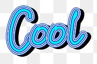 Handwritten Cool blue png funky typography