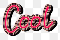 Pink Cool black border png typography