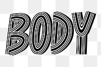 Retro body png lettering concentric effect font typography