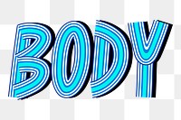 Hand drawn body png lettering concentric font typography retro