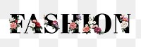 Floral fashion word typography design element