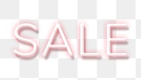 Sale neon text design element