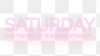 Saturday text png pink neon font and lettering