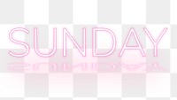 Png Sunday text neon font typography