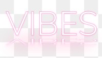 Vibes pink neon font png typography