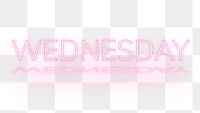 Text png Wednesday neon font typography