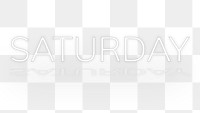 Png Saturday text neon typography font
