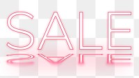 Sale text neon font typography png