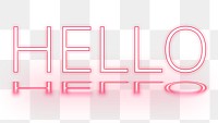 Hello png pink neon font text and lettering