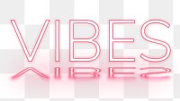 Png Vibes pink neon typography font