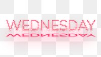 Wednesday text neon typography png font