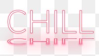 CHILL png word pink neon typography
