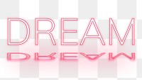 Pink png Dream neon word font typography