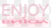 Enjoy png word neon typography pink font