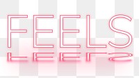 Pink Feels png word neon font typography