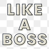 Like a boss typography design element