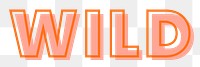 Wild typography design element