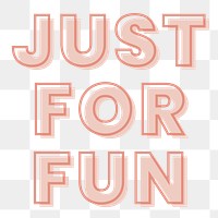 Just for fun typography design element