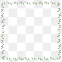 Squared green leafy frame design element