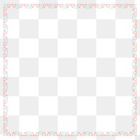 Square green and red triangle patterned frame design element